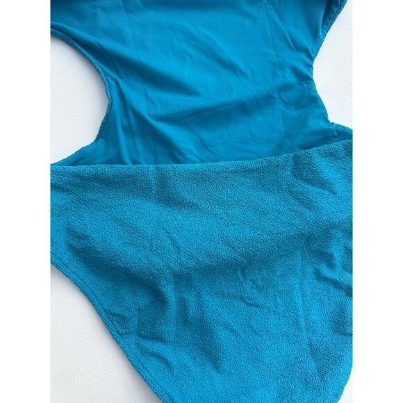 JMP The Label One-Piece Cutout Swimsuit in Teal Blue - Medium NWOT - Picture 6 of 7